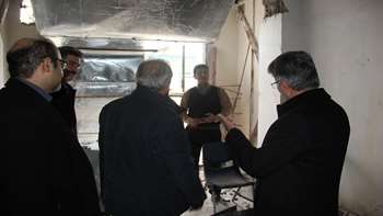 بازدید سرزده معاون درمان دانشگاه علوم پزشکی از پروژه آی سی یو ( 9 اسفند 96 )