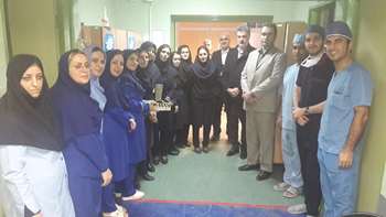 بازدید رئیس و مسئولین بیمارستان ولایت به مناسبت روز پرستار ( 11 دی 98 )